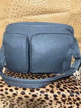 Everyday Gray Women's Crossbody Bag with Dual Front Pockets